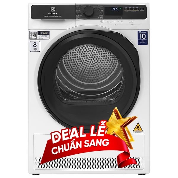 Máy sấy bơm nhiệt Electrolux 8 Kg EDH803J5WC