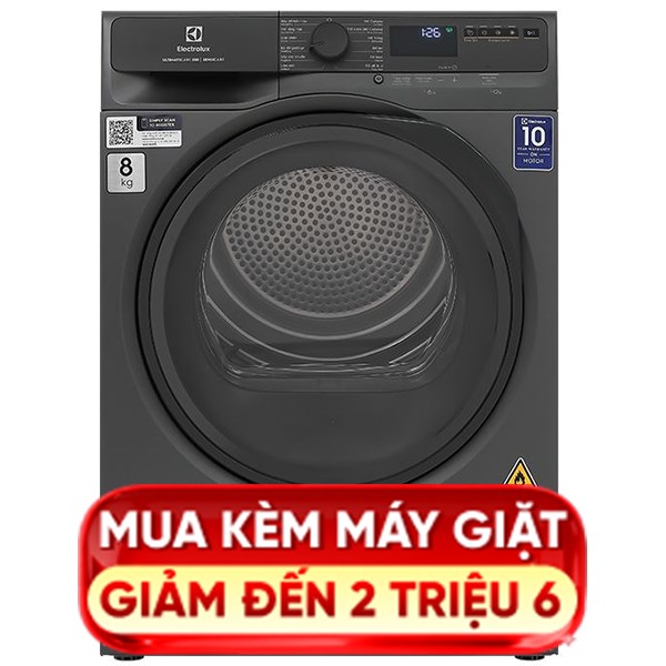 Máy sấy bơm nhiệt Electrolux UltimateCare 8 kg EDH803J5SC