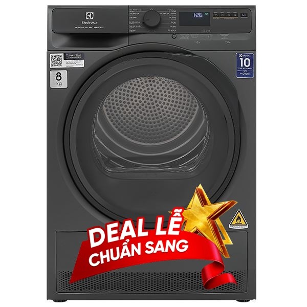 Máy sấy bơm nhiệt Electrolux 8 Kg EDH803J5SC
