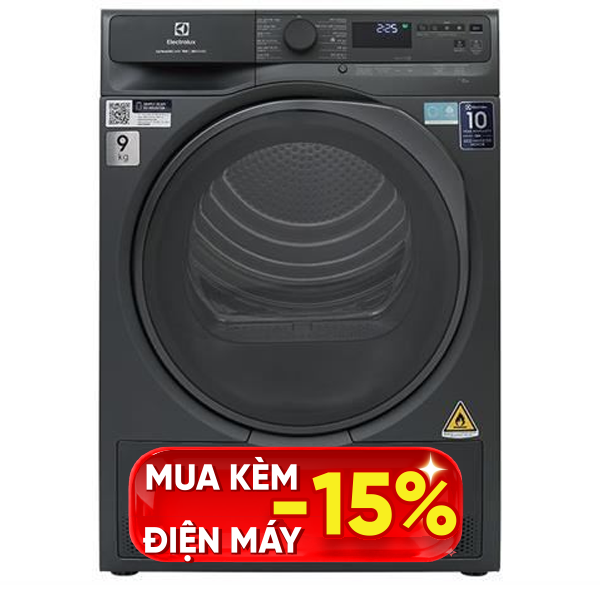 Máy sấy bơm nhiệt Electrolux 9 Kg EDH903R7SC