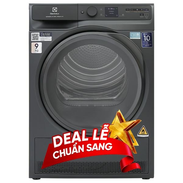 Máy sấy bơm nhiệt Electrolux 9 Kg EDH902R9SC