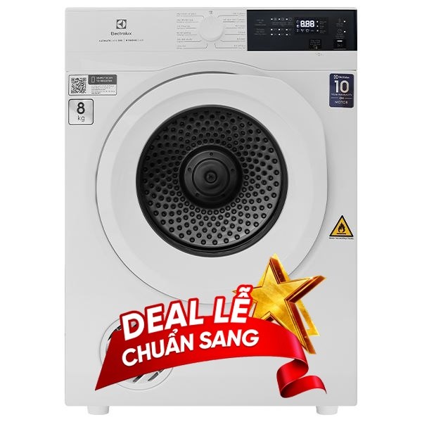 Máy sấy thông hơi Electrolux 8 Kg EDV804H3WC