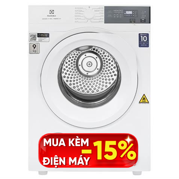 Máy sấy thông hơi Electrolux 9 Kg EDV904H3WC