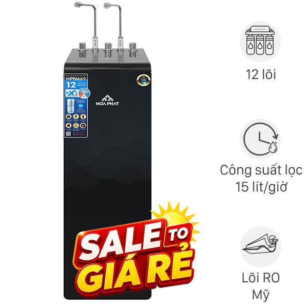Máy lọc nước RO nóng nguội lạnh Hydrogen Hòa Phát HPN669