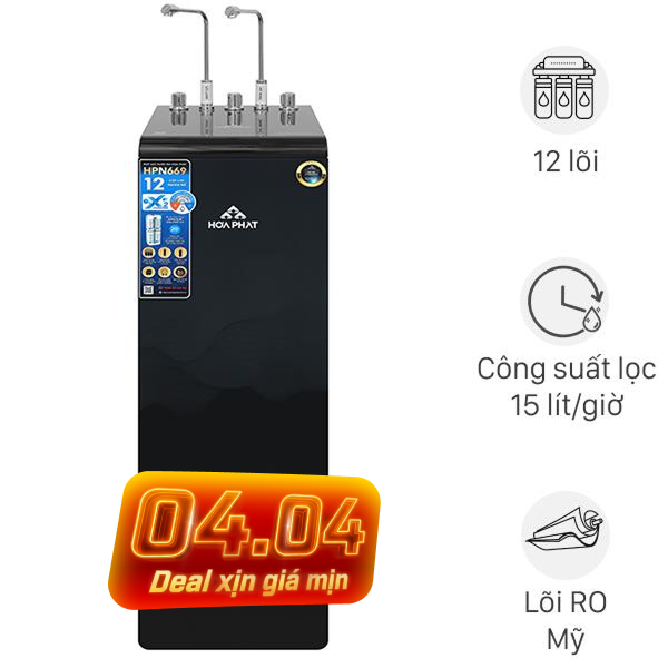 Máy lọc nước RO nóng nguội lạnh Hydrogen Hòa Phát HPN669