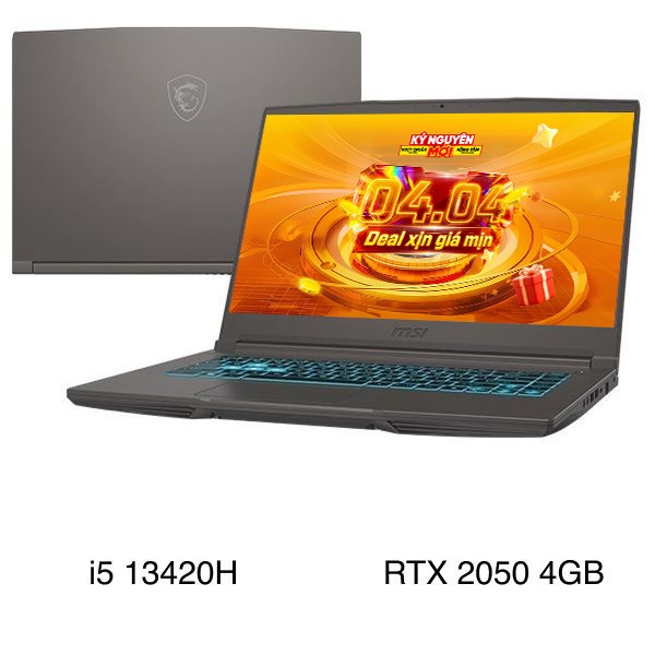 Laptop MSI Gaming Thin 15 B13UCX - 2080VN (i5 13420H, 16GB, 512GB, RTX 2050 4GB, Full HD 144Hz, Win11)