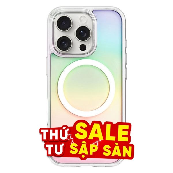 Ốp lưng MagSafe iPhone 16 Pro Max Nhựa cứng viền dẻo LAUT HOLO