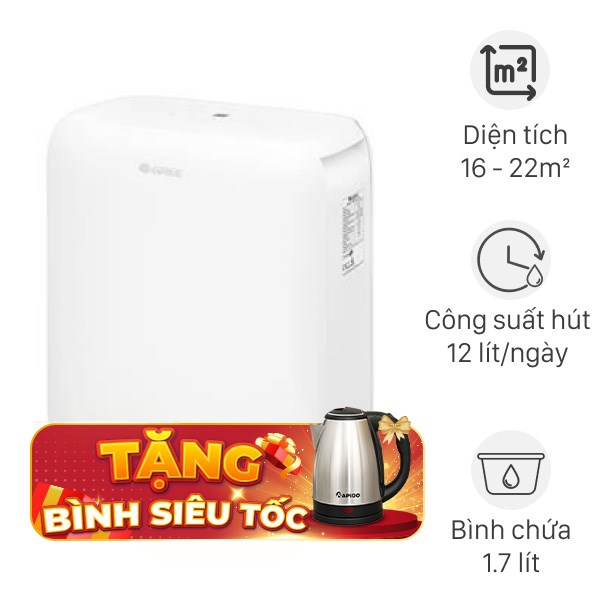 Máy hút ẩm Gree GDN12BC-K5EBA2B 180W