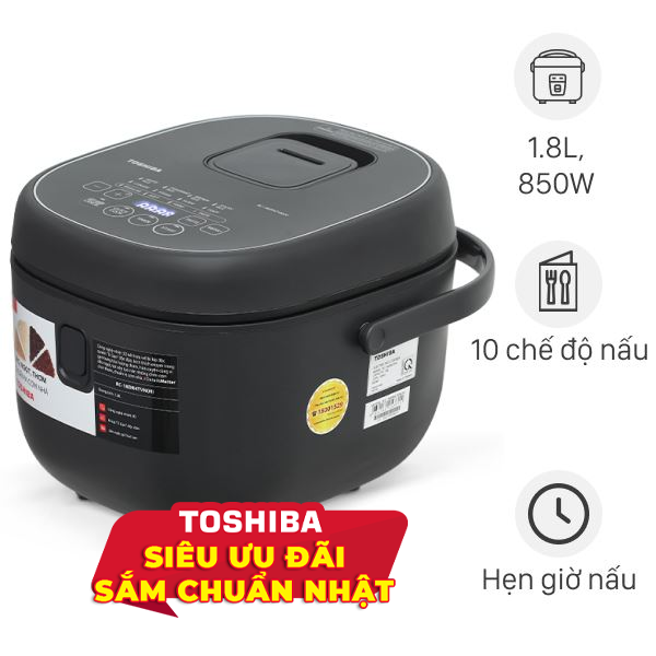 Nồi cơm điện tử Toshiba 1.8 lít RC-18DR4TVN(H)