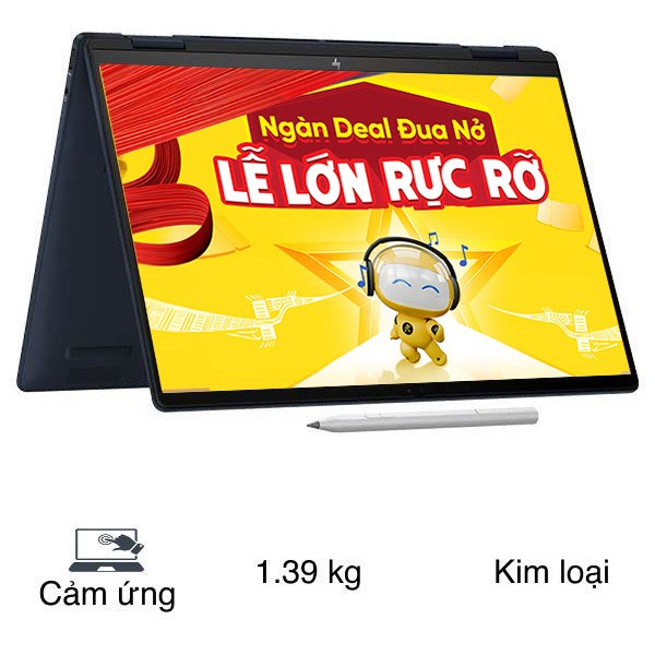 Laptop HP Envy X360 14 fc0153TU - AY8V4PA (Ultra 7 155U, 32GB, 512GB, 2.8K OLED, Cảm ứng, Win11)