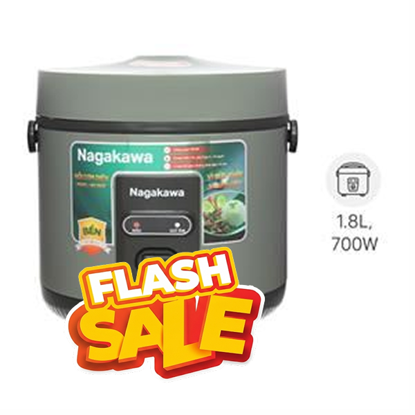 Nồi cơm nắp gài Nagakawa 1.8 lít NRC3836