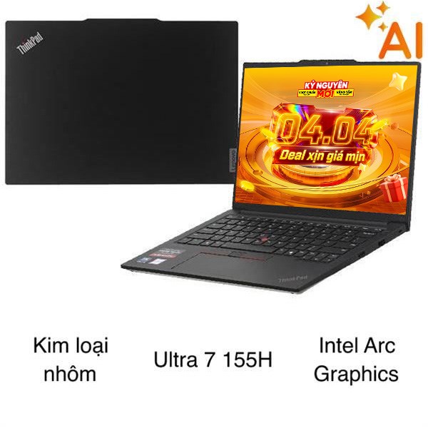 Laptop Lenovo ThinkPad E14 - 21M70051VN (Ultra 7 155H, 32GB, 1TB, 2.2K, Win11)