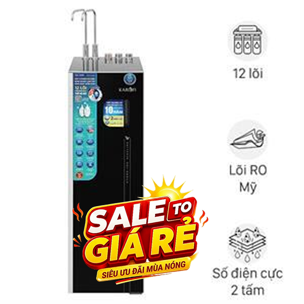 Máy lọc nước RO nóng nguội lạnh Hydrogen ion kiềm Karofi KAE-S688