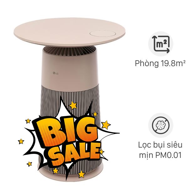 Máy lọc không khí LG PuriCare Aero Furniture AS20GPBK0 màu nâu 28W