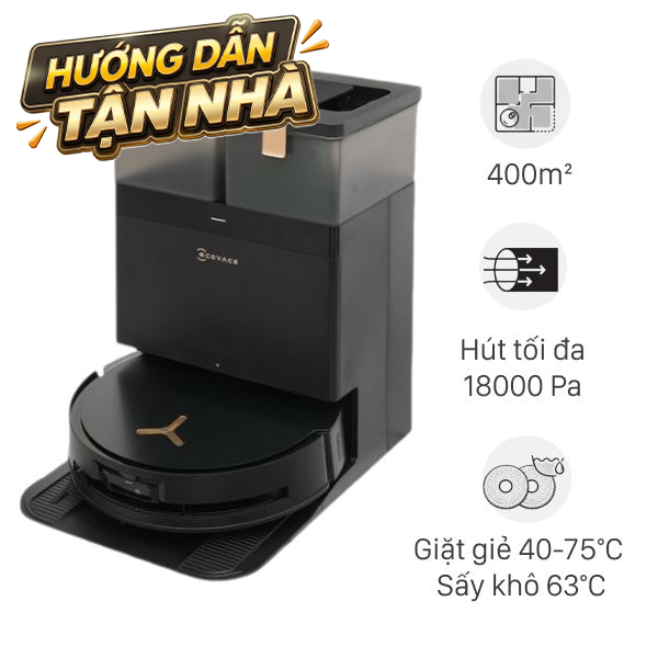 Robot hút bụi lau nhà Ecovacs Deebot X8 PRO OMNI - Đen