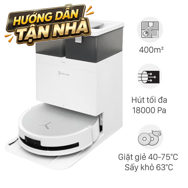Robot hút bụi lau nhà Ecovacs Deebot X8 PRO OMNI - Trắng