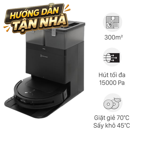 Robot hút bụi lau nhà Ecovacs Deebot T50 Pro OMNI - Đen