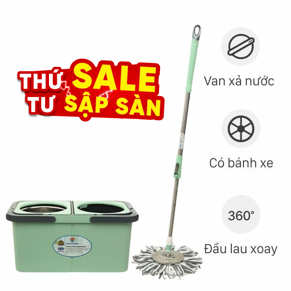 Bộ lau nhà tách nước bẩn Delites A10