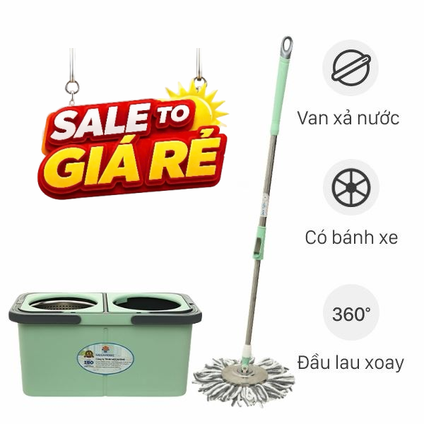 Bộ lau nhà tách nước bẩn Delites A10