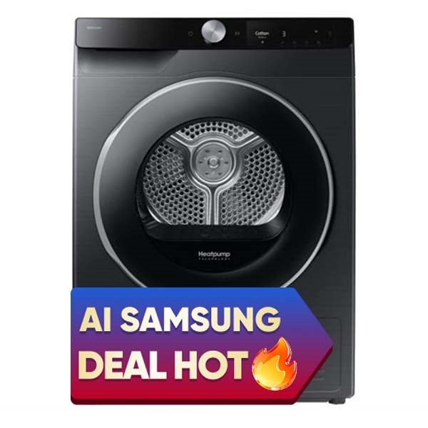 Máy sấy bơm nhiệt Samsung 9 Kg DV90T6240LB/SV