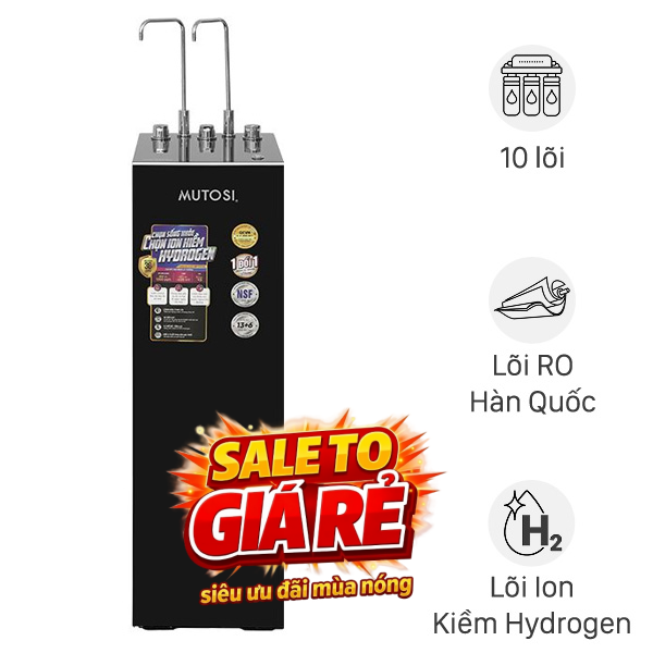 Máy lọc nước RO nóng nguội lạnh Hydrogen ion kiềm Mutosi MP-S129H