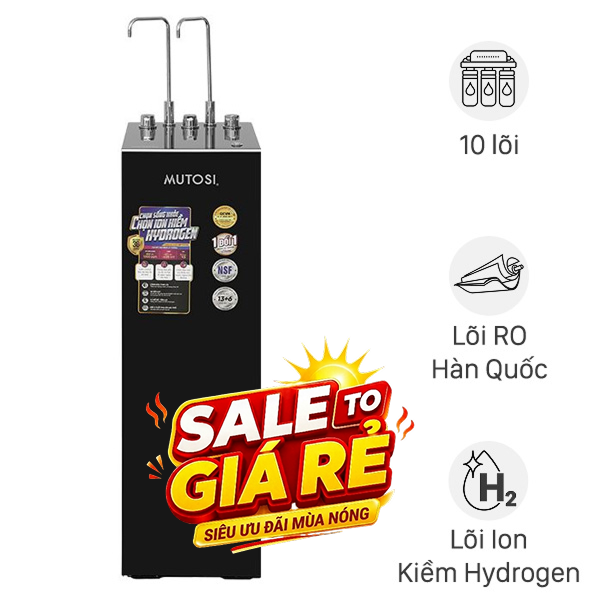 Máy lọc nước RO nóng nguội lạnh Hydrogen ion kiềm Mutosi MP-S129H