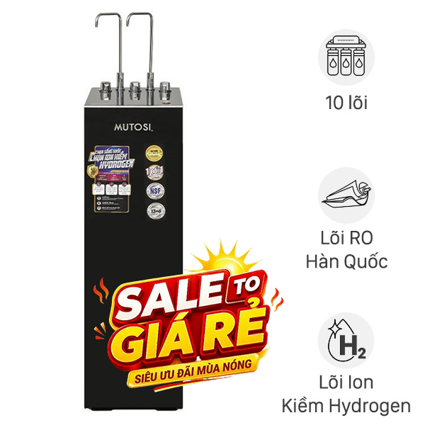 Máy lọc nước RO nóng nguội lạnh Hydrogen ion kiềm Mutosi MP-S128H