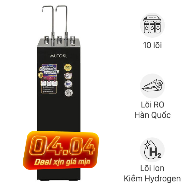 Máy lọc nước RO nóng nguội lạnh Hydrogen ion kiềm Mutosi MP-S128H