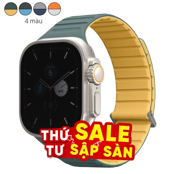 Dây silicone Apple Watch Revix Evo Reversible Magnetic mặt 49/45/44/42mm UNIQ
