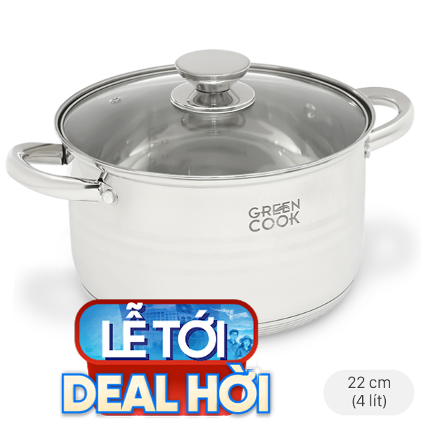Nồi inox 5 đáy Green Cook GCS243-22IH