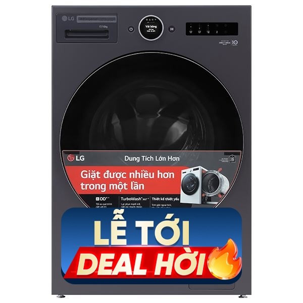 Máy giặt sấy LG Inverter giặt 17 kg - sấy 10 kg F2517RNTG