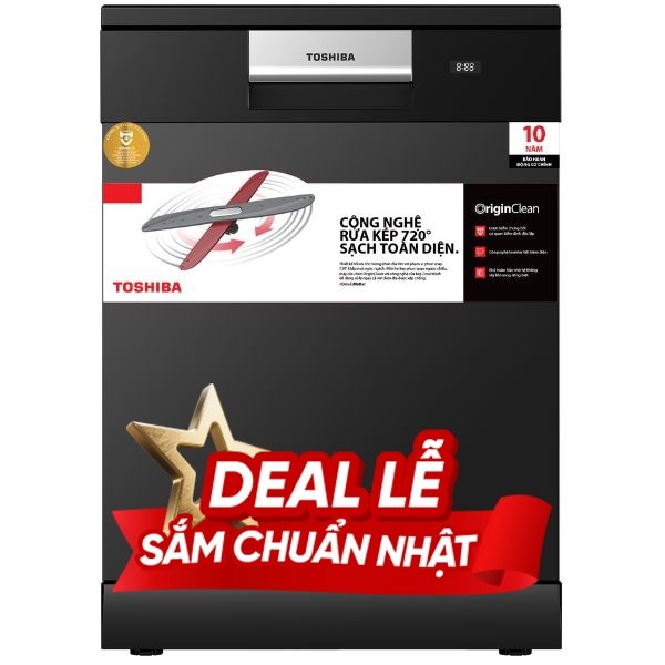 Máy rửa bát độc lập Toshiba DW-15F8(B)-VN