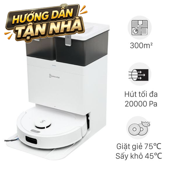 Robot hút bụi lau nhà Ecovacs Deebot T30C - Trắng
