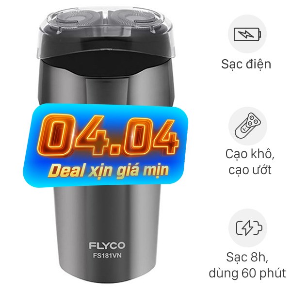 Máy cạo râu khô và ướt Flyco FS181VN