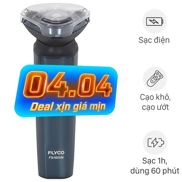 Máy cạo râu khô và ướt Flyco FS165VN