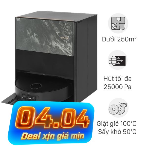 Robot hút bụi lau nhà Dreame Aqua 10 Pro Track - Đen