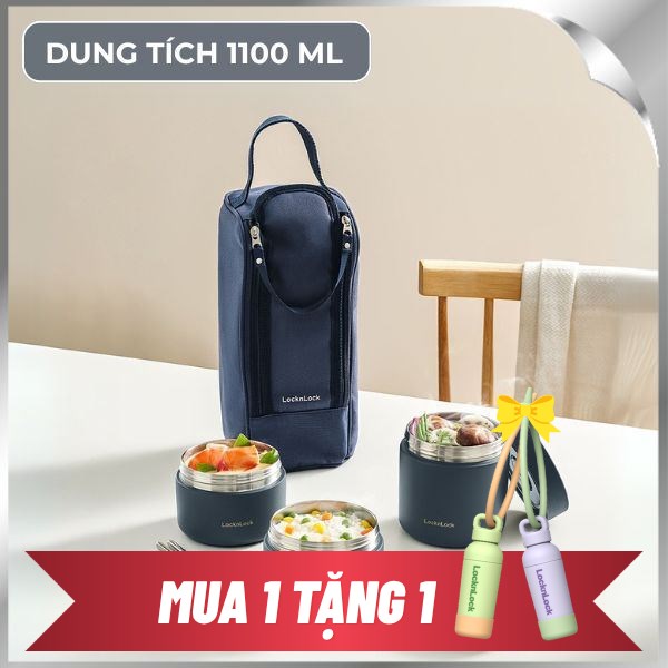 Bộ 3 hộp đựng thực phẩm inox Lock&Lock LHC8052S01