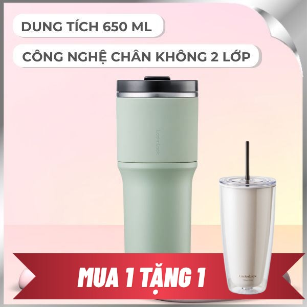 Bình giữ nhiệt nóng lạnh Inox 650 ml Lock&Lock LHC4277SMIT