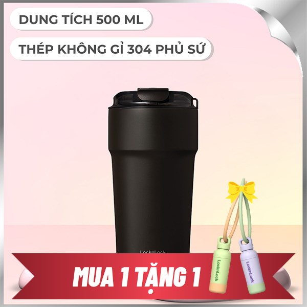Bình giữ nhiệt nóng lạnh Inox 500 ml Lock&Lock LHC4357BLK