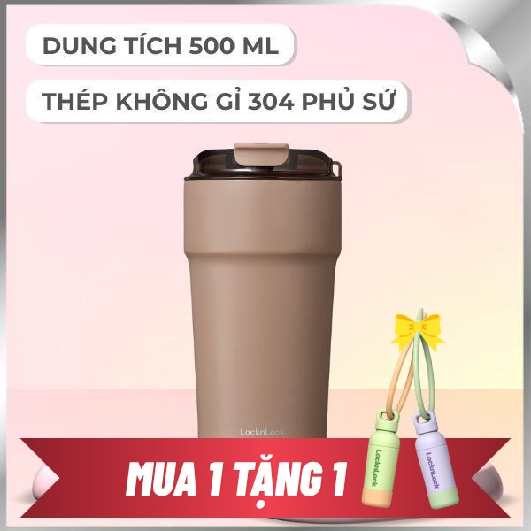Bình giữ nhiệt nóng lạnh Inox 500 ml Lock&Lock LHC4357CHO