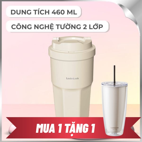 Bình giữ nhiệt nóng lạnh Inox 460 ml Lock&Lock LHC3329BEG