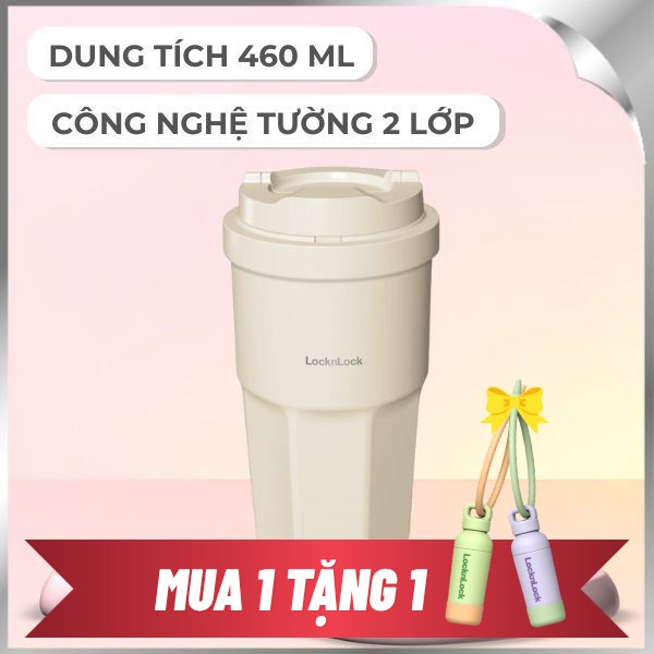 Bình giữ nhiệt nóng lạnh Inox 460 ml Lock&Lock LHC3329BEG
