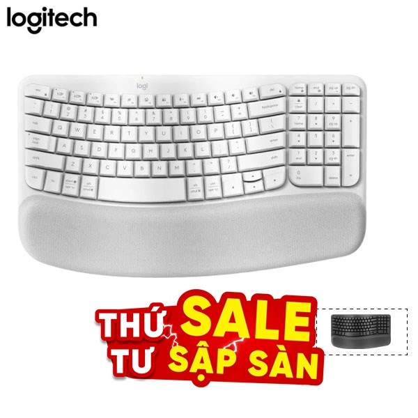 Bàn Phím Bluetooth Logitech Wave Keys Ergonomic