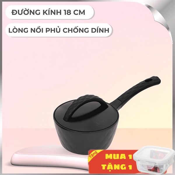 Nồi nhôm chống dính nắp nhôm 18 cm Lock&Lock GTH3181-IH