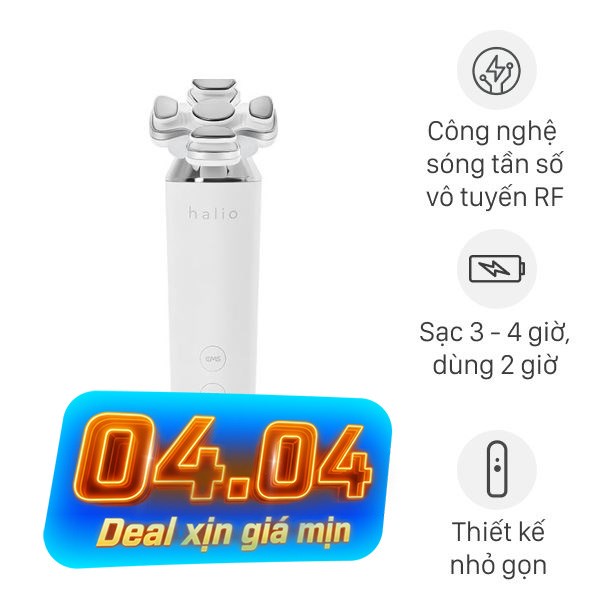 Máy massage mặt nâng cơ và trẻ hóa da kết hợp ánh sáng sinh học Halio