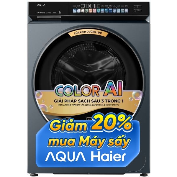 Aqua Inverter Giặt 12 Kg - Sấy 7 Kg AWD12-BD4377U1L(GN)