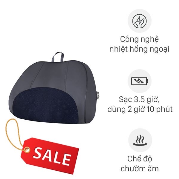 Gối massage hồng ngoại Bomidi MP1 Pro - Xám xanh