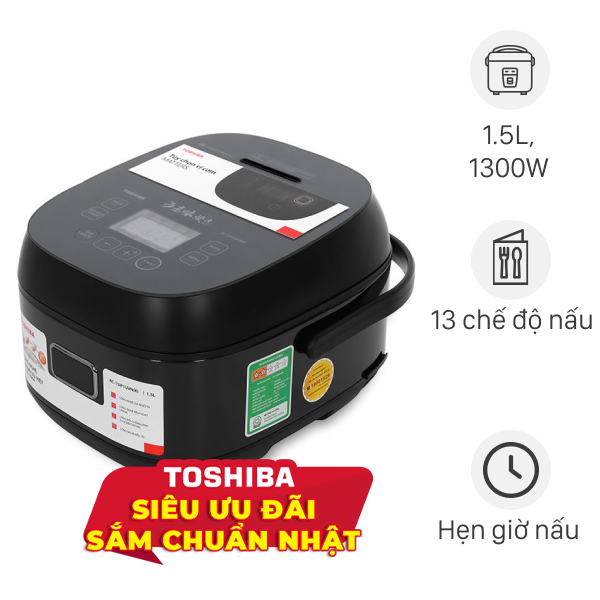 Nồi cơm điện cao tần Toshiba 1.5 lít RC-15IP1UVN(K)