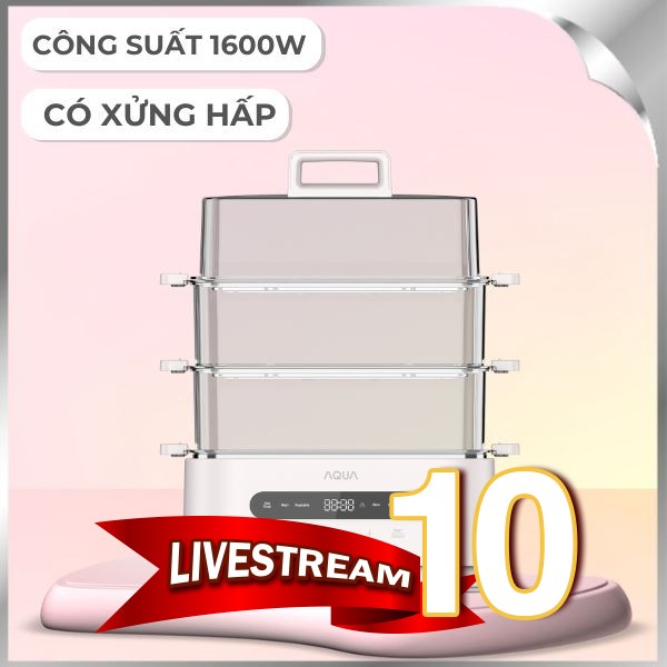 Nồi hấp đa năng Aqua ASMC-ES101(W) 15 lít