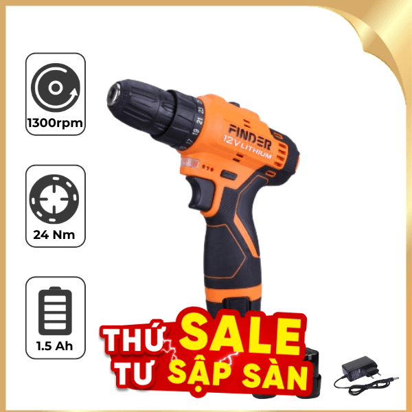 Máy khoan pin Finder FD10041222 12V